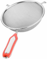 super vessel Stainless Steel Soup, Juice, Milk & Tea Strainer for Kitchen use Soup Strainer Big Size Sieve(Steel, Orange Pack of 1)