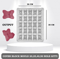 LINUX COVER BLOCK MOULD 20,25,40,50 MM (25 CAVATY) Column Cap & Base(Plastic)