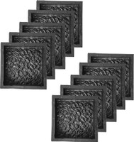 Reyal Black Rubber 8" X 8" MARBLE Paver Block mould(60mm)(Pack of 10) Column Cap & Base(Rubber)