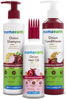 Mamaearth "Anti Fall Spa Range with Onion Hair Oil + Shampoo + Conditioner for Control"(3 Items in the set)