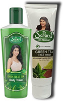 The Soumi's Can Product Green Tea De Tan Body Wash (200ml) & Green Tea Face Wash (90ml)(2 Items in the set)