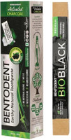 bentodent Activated Charcoal toothpaste with a Soft biodegradable toothbrush(2 Items in the set)