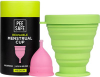 Pee Safe Medium Reusable Menstrual Cup & Menstrual Cup Sterilizing Container FDA Appoved(2 Items in the set)
