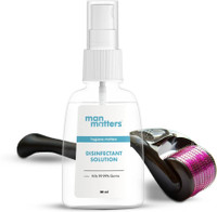 Man Matters Derma Roller with Disinfectant for Hair Growth | 540 Micro 0.5mm Titanium Needle(2 Items in the set)
