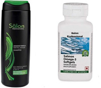 salon professional Advanced Formula Hair Fall Defence Shampoo With Salmon Omega 3 Softgels 60N(2 Items in the set)