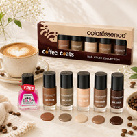 COLORESSENCE Coffee Coats Nail Paint Kit|India's Most Affordable Nude Nail Paint Range Multi(6 Items in the set)