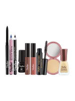 Dazller Mini Glam 8in1 kit |Foundation,kajal, Eyeliner,Eyebrow,Mascara,Compact,lipcolour(2) |Water-resistance |Long stay(8 Items in the set)