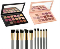 shevique 18 multicolors eyeshadow palette with 10 pcs brush set for daily and party makeup(3 Items in the set)