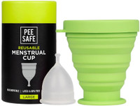 Pee Safe Large Reusable Menstrual Cup & Menstrual Cup Sterilizing Container FDA Appoved(2 Items in the set)