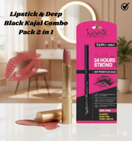 kamna cosmetics Kamna Bullet Lipstick & Deep Intense Black Kajal 24 Hours Strong Combo (Lipstick, 2.5g, Kajal, 0.35g)(2 Items in the set)