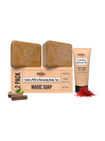 Ghar Soaps De-Tan Magic Combo - Magic Soap Pack of 2 & Magic Facewash(3 Items in the set)