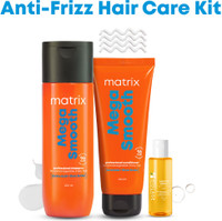 MATRIX Mega Smoth Shampoo & Conditioner for Frizzy Hair - 200 ml + 100ml+ 30 ml(3 Items in the set)
