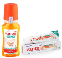 Vantej Mouthwash Aqua For Sensetive teeth 100 ml & Tooth Sensitivity Toothpaste 100g(2 Items in the set)