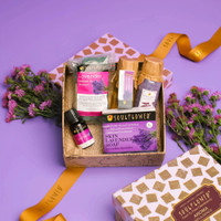 Soulflower Lavender Try Me Gift Set for Men & Women, Bath & Body Spa Gift Box, Skincare Kit(5 Items in the set)