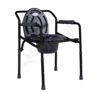BEDICIA Foldable Shower Chair (Without Wheels) Shower Chair(Black)