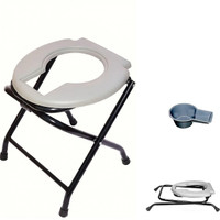 ojla Commode Stool/Chair for unisex/ADULT with Pot GREY Commode Chair(White, Black, Grey)