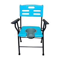 Cloudtail Commode Stool/Commode Chair/Commode Seat Foldable Stool for unisex/ADULT Commode Chair(Blue)