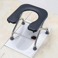 ojlaa Commode Chair for unisex/ADULT Comfortable Safe chair Commode Chair Commode Chair(Silver)