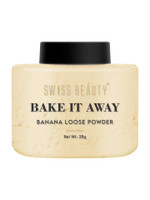 SWISS BEAUTY Bake It Away Loose Powder | Lightweight Setting | Smooth Matte Natural Finish Compact(Banana, 28 g)