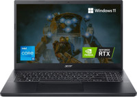 Acer Aspire 7 Intel Core i5 12th Gen 1240P - (8 GB/512 GB SSD/Windows 11 Home/4 GB Graphics/NVIDIA GeForce RTX 3050) A715-51G Gaming Laptop(15.6 Inch, Shadow Black)