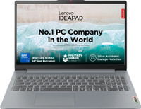 Lenovo IdeaPad Slim 3 Intel Core 5 120U - (16 GB/512 GB SSD/Windows 11 Home) 15IRU9 Thin and Light Laptop(15.6 Inch, Arctic Grey, 1.62 Kg, With MS Office)