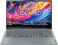 Lenovo IdeaPad Slim 3 AMD Ryzen 5 Quad Core 7520U - (16 GB/512 GB SSD/Windows 11 Home) IdeaPad Slim 3 15AMN8 Thin and Light Laptop(15.6 inch, Arctic Grey, 1.62 kg, With MS Office)