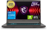 MSI Thin 15 Intel Core i5 13th Gen 13420H - (16 GB/512 GB SSD/Windows 11 Home/6 GB Graphics/NVIDIA GeForce RTX 3050/144 Hz) Thin 15 B13UDX-3223IN Gaming Laptop(15.6 Inch, Cosmos Gray, 1.86 Kg)