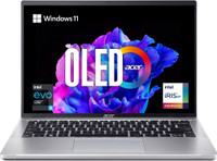 Acer Swift Go Intel EVO Core i5 13500H 13th Gen - (16 GB/512 GB SSD/Windows 11 Home) SFG14-71-58UB Thin and Light Laptop(14 Inch, Pure Silver, 1.25 Kg, With MS Office)