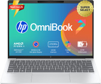 HP OmniBook 7 Aero (Previously Pavilion) AMD Ryzen AI 5 Hexa Core AI 5 340 - (16 GB/512 GB SSD/Windows 11 Home) 13-bg1678AU Thin and Light Laptop(13.3 Inch, Glacier Silver, 1.0 Kg, With MS Office)