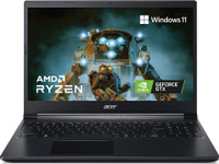 Acer Aspire 7 AMD Ryzen 5 Hexa Core AMD R5-5500U - (8 GB/512 GB SSD/Windows 11 Home/4 GB Graphics/NVIDIA GeForce GTX 1650) A715-42G/ A715-42G-R2NE Gaming Laptop(15.6 inch, Black, 2.15 kg)