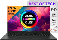 ASUS Vivobook GO 15 OLED AMD Ryzen 5 Quad Core 7520U - (16 GB/512 GB SSD/Windows 11 Home) E1504FAB-LK549WS Thin and Light Laptop(15.6 Inch, Black, 1.63 Kg, With MS Office)