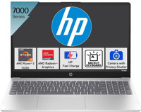 HP 15s Backlit Keyboard AMD Ryzen 3 Quad Core 7320U - (8 GB/512 GB SSD/Windows 11 Home) 15-fc0026AU Thin and Light Laptop(15.6 Inch, Natural Silver, 1.59 kg, With MS Office)