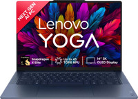 Lenovo Yoga Slim 7x Next Gen AI PC 3K OLED Full Metal Snapdragon X Elite - (32 GB/1 TB SSD/Windows 11 Home) 14Q8X9 Thin and Light Laptop(14.5 Inch, Cosmic Blue, 1.28 Kg, With MS Office)