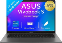 ASUS Vivobook S14 (2025) with Office 2024 + M365 Basic*, Backlit Keyboard, Intel Core i7 13th Gen 13620H - (16 GB/512 GB SSD/Windows 11 Home) S3407VA-LY040WS Thin and Light Laptop(14 inch, Matte Gray, 1.39 Kg, With MS Office)