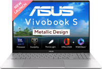 ASUS Vivobook S16 (2025) with Office 2024 + M365 Basic*, Metal Body*, Intel Core Ultra 7 255H - (16 GB/512 GB SSD/Windows 11 Home) S3607CA-RP090WS Thin and Light Laptop(16 Inch, Cool Silver, 1.7 Kg, With MS Office)
