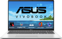 ASUS Vivobook 16 (2025), Copilot + PC with Backlit Keyboard, AI PC, Qualcomm Snapdragon X - (16 GB/512 GB SSD/Windows 11 Home) X1607QA-MB050WS Thin and Light Laptop(16 Inch, Cool Silver, 1.88 Kg, With MS Office)