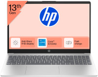 HP Intel Core i5 13th Gen 1334U - (16 GB/512 GB SSD/Windows 11 Home) 15-hr0008TU Thin and Light Laptop(15.6 Inch, Natural Silver Aluminum Cover, Natural Silver Base & Keyboard Frame, 1.59 Kg, With MS Office)