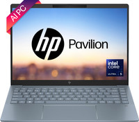 HP Pavilion Plus AI PC Intel Core Ultra 5 125H - (16 GB/512 GB SSD/Windows 11 Home) 14-ew1082TU Thin and Light Laptop(14 Inch, Moonlight Blue, 1.44 Kg, With MS Office)