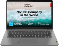 Lenovo IdeaPad 3 Intel Core i3 12th Gen 1215U - (8 GB/512 GB SSD/Windows 11 Home) 14IAU7 Thin and Light Laptop(14 Inch, Arctic Grey, 1.43 Kg, With MS Office)