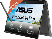 ASUS Vivobook 14 Flip OLED (2026) with Touch Screen, Metallic Design, Intel Core Ultra 5 226V - (16 GB/512 GB SSD/Windows 11 Home) TP3407SA-SG183WS 2 in 1 Laptop(14 inch, Matte Gray, 1.57 kg, With MS Office)