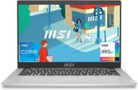 MSI Modern 14 Intel Core i5 13th Gen 1334U - (16 GB/512 GB SSD/Windows 11 Home) Modern 14 C13M-116IN Thin and Light Laptop(14 Inch, Urban Silver, 1.4 Kg, With MS Office)
