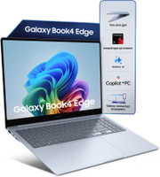 Samsung Galaxy Book4 Edge Series Copilot AI-PC Full Metal Chasis Snapdragon X - (16 GB/512 GB SSD/Windows 11 Home) NP750XQB-KA1IN Thin and Light Laptop(15.6 Inch, Sapphire Blue, 1.55 Kg, With MS Office)