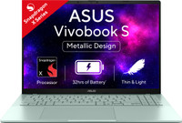 ASUS Vivobook S16 OLED (2025) with Backlit Keyboard, Metal Body*, Qualcomm Snapdragon X - (16 GB/512 GB SSD/Windows 11 Home) S3607QA-SH079WS Thin and Light Laptop(16 inch, Green, 1.74 Kg, With MS Office)