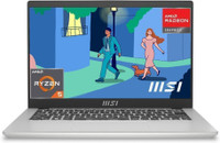 MSI Modern 14 AMD Ryzen 5 Hexa Core 7430U - (16 GB/512 GB SSD/Windows 11 Home) 14 C7M-283IN / 14 C7M-400IN Business Laptop(14 Inch, Silver, 1.4 Kg, With MS Office)