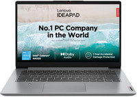 Lenovo IdeaPad 1 Intel Celeron Dual Core N4020 - (4 GB/256 GB SSD/Windows 11 Home) 14IGL7 Thin and Light Laptop(14 Inch, Cloud Grey, 1.3 kg)