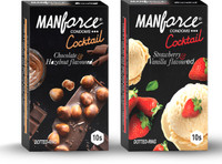 MANFORCE Cocktail Combo Pack (Hazelnut & Chocolate and Strawberry & Vanilla) Condom(Set of 2, 20 Sheets)