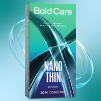 Bold Care 404 Super Nano Thin Condoms For Men Intense Fit with a Natural Feel Condom(10 Sheets)