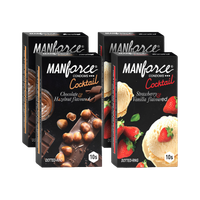 MANFORCE Cocktail Combo Pack (Hazelnut & Chocolate and Strawberry & Vanilla) Condom(Set of 4, 40 Sheets)
