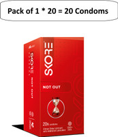 SKORE NotOut s | Climax Delay Lubrication | 1500+ Dots Condom(20 Sheets)