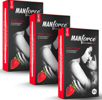 MANFORCE Strawberry Flavour Condom(Set of 3, 30 Sheets)